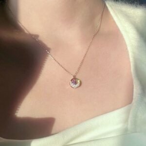 Pulse Heart Mobius Diamond Necklace