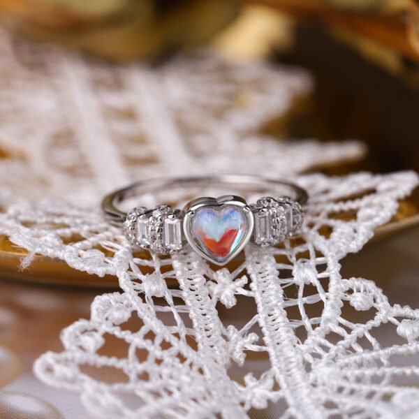 Love Heart-shaped Ring Women's Exquisite Index Finger Ins Cold Wind S925 Sterling Silver Ring - Image 8