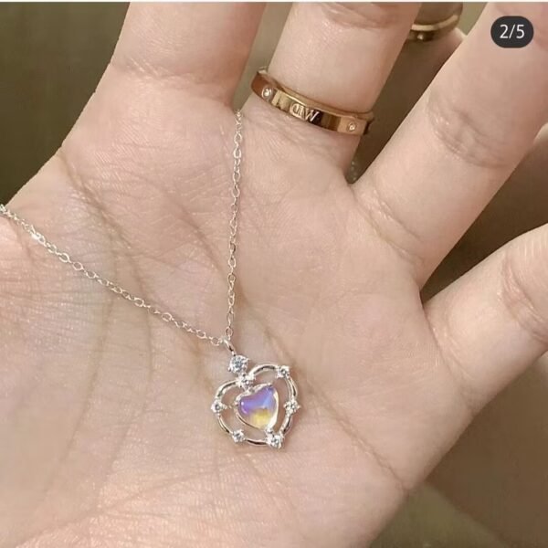Gradient Heart Necklace For Women Special-interest Design High-grade - Image 6