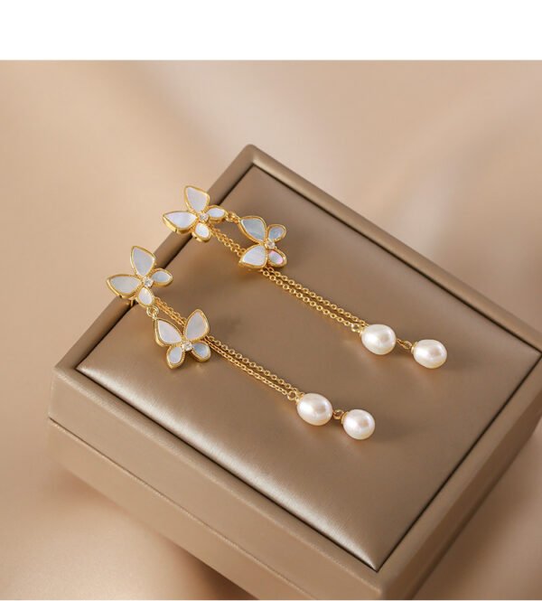 New Trendy Exquisite Sweet Butterfly Long Tassel Earrings - Image 3