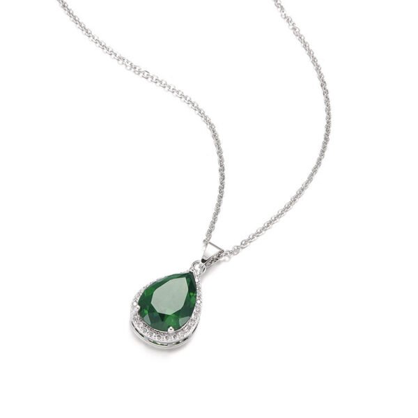 Water Drop Long Necklace Earring Ring Bracelet Ornament Suit - Image 2