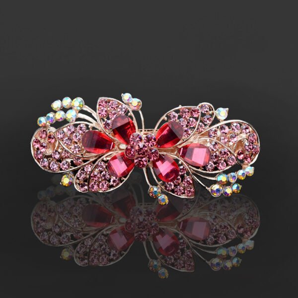 Rhinestone Barrettes Female Word Spring Clip - Image 3