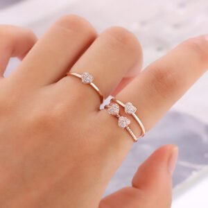 Women's 3-in-1 Clover Detachable Combination Ring