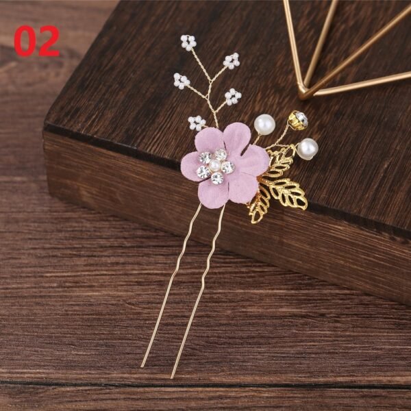 Blue White Purple Color Flower Hair Comb - Image 7