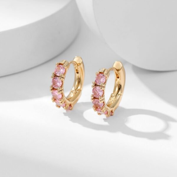 Copper Micro Inlaid Zircon Thickened Color Retention Ear Clip - Image 5