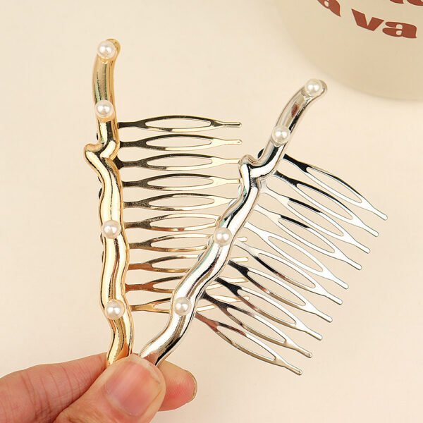 European And American Fashion Glossy Pine Branches With Comb Shaped Electroplating - Image 5