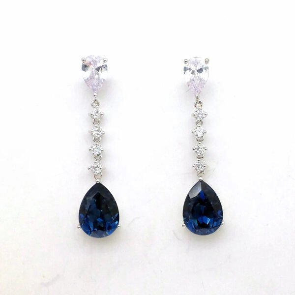 European And American Style Light Luxury Strip Water Drop Earrings Women - Image 2
