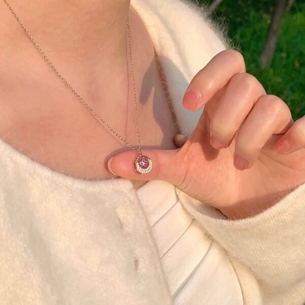 Pulse Heart Mobius Diamond Necklace - Image 4