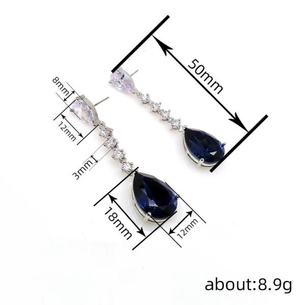 European And American Style Light Luxury Strip Water Drop Earrings Women - Image 4